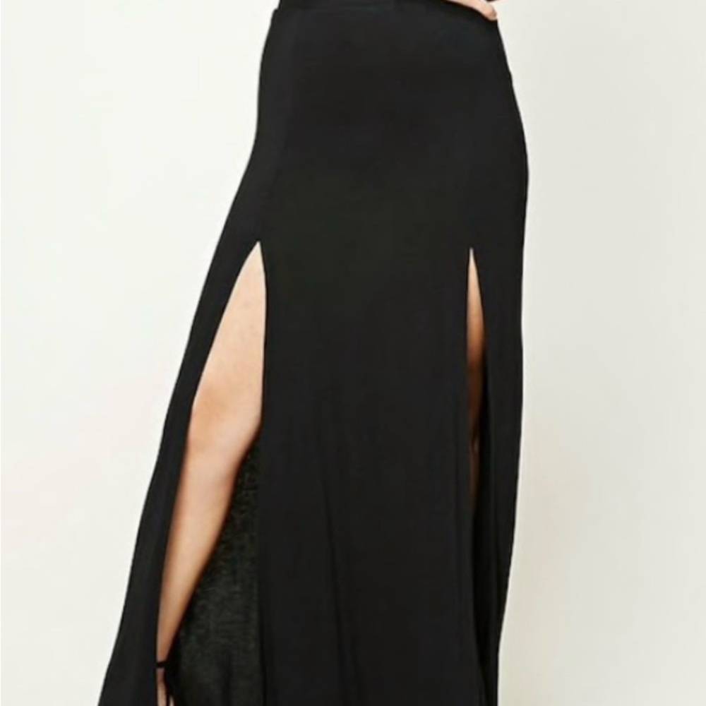 Forever 21 Elegant Black Maxi Skirt